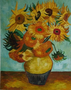 semestafakta-vase of sunflowers
