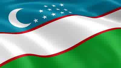 Gambar Bendera Negara Uzbekistan